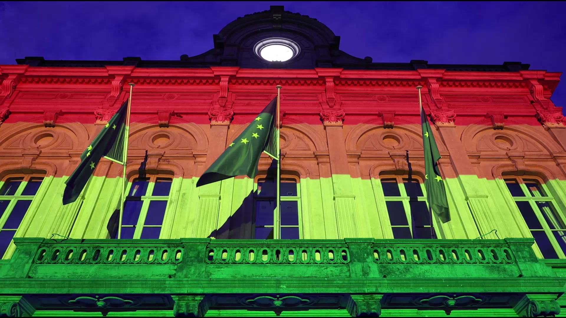 International Day Against Homophobia, Biphobia and Transphobia (IDAHOBIT) 2026: illuminations and rainbow colour flags raised in front of the buildings of the European Parliament in Brussels and Strasbourg